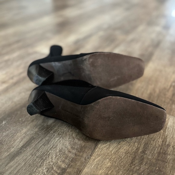 Donald J Pliner Sock Square Toe Pull-On Kitten Heel Sophia Boots - black - Picture 6 of 11